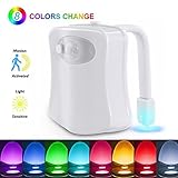 Activado por movimiento y sensible a la luz. La luz de inodoro de Cockle es una luz LED de noche con detección de movimiento fresco que se activa automáticamente cuando se aproxima al inodoro en la noche tardía, iluminándolo de una manera agradable que te suaviza. Se ilumina solo cuando está oscuro.