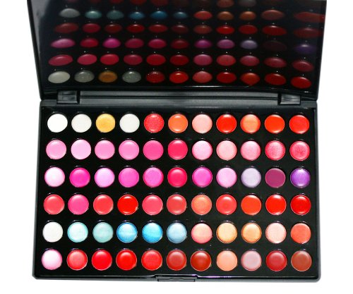 Modisch 66 Farben Make-Up Lippenstift Lipgloss Palette mit Pinsel - 2