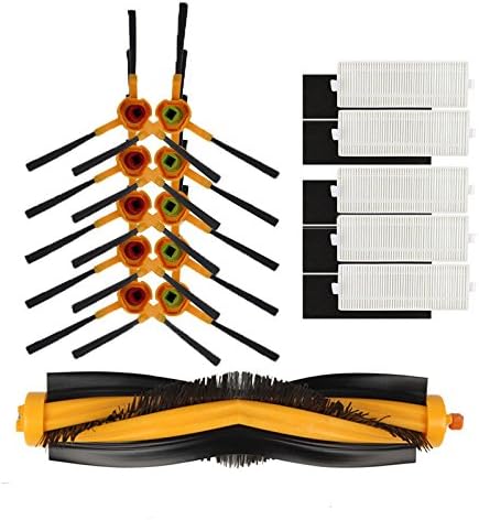 YTT 5 pairs Side Brush + 5sets HEPA Filter + 1pc Bristle Flexible Beater Brush for ECOVACS DT85 DT83 DM81 Robot Vacuum Cleaner Parts