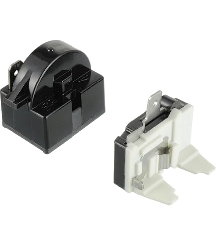 JAMHER 1 Poliges 4.7 Ohm Starterrelais, Kühlschrank Starterrelais und 1/2 HP Kühlschrank Überlastschutz, kompatibel mit Kühlschrankkompressor JAMHER 1 Poliges 4.7 Ohm Starterrelais, Kühlschrank Starterrelais und 1/2 HP Kühlschrank Überlastschutz, kompatibel mit Kühlschrankkompressor