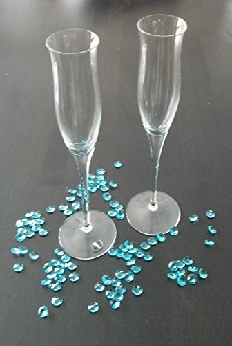 1000 türkis Dekosteine Diamanten für Hochzeit 12 mm Tischdeko Tautropfen vom Sachsen Versand