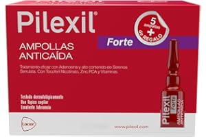 PILEXIL AMPOLLAS - Anticaída Forte 15 x 5 ml, Aplicación Tópica, para Caída Abundante de Cabello, para Hombres o Mujeres, Ideal Alopecias en Periodo Menopáusico o Androgenéticas