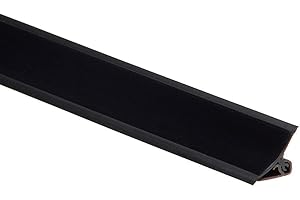 CEZAR 2,5 Meters 98,42" Kitchen Worktop Profile Strip Corner PVC 33mm with Accessories Edging splashback TMW Profiles (Shiny Black, End caps (Left + Right))