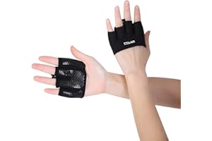 ONTYZZ Gants Fitness Femme Homme Gants D'entraînement Croisés avec Surface de la Poignée en Silicone pour Entraînement Musculation Haltérophilie Gym 1 Paire Gant de Préhension