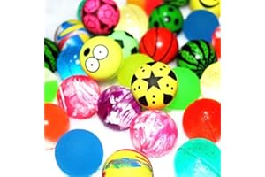 Febbya Palline Rimbalzanti,30 Pezzi Bouncy Ball in Gomma Assortita Palline Colorate da 30 mm Palle Rimbalzante Alta per Bambini Compleanno Premi