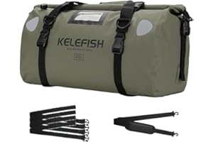 UROUK Bolsa de Viaje Impermeable 20L 40L 66L Bolsas de Equipaje, Bolsa Seca para Motocicleta, Kayaks, Remo, Navegación, Campamento, Moto (Regulares, Verde, 40L)