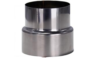 HOHOVYVY Ofenrohr Reduzierung von Ø 80 mm auf Ø 60 mm, Rauchrohrreduzierung, Reduzierung Ofenrohr Rauchrohr Reduzierstück Kaminrohr, Edelstahl Schornstein Premium Kaminrohr Abgasrohr