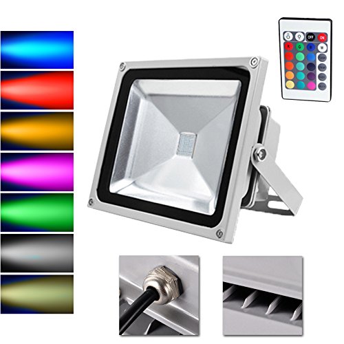 Preisvergleich Produktbild VINGO® LED 30W RGB Flutlicht Strahler Außen Fluter Wasserdicht mit Fembedienung Gartenleuchte