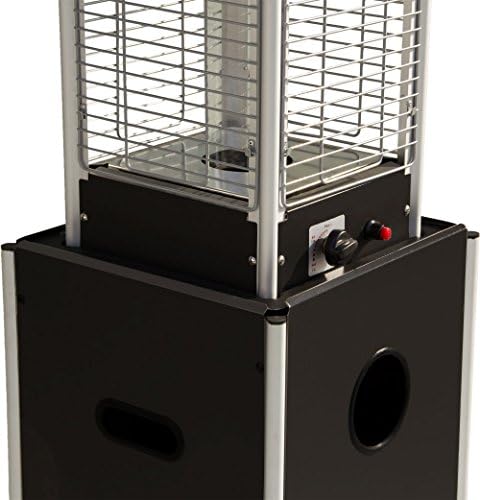 Beach & Pool Patio Heater VIDRO black with glass tube, premium quality, CE certified, gas heater, outdoor heater, radiant heater