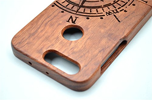 PhantomSky Huawei Honor 8 Funda de Madera   Serie de Lujo  Natural Hecha a Mano de Bamb   Madera Carcasa Case Cover para tu Smartphone - Comp  s Palisandro Rosewood Compass 