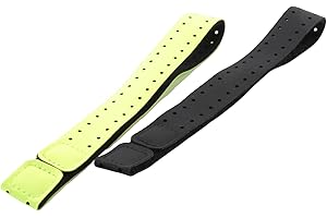 Lrtzizy 2Pcs Adjustable and Breathable Replacement Armband Soft Strap Band for Heart Rate Monitor - (Black+ Green)