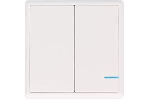 Mengshen Wireless Lights Switch, Two-Gang Switch(Only Switch Panel, Receiver not Included)