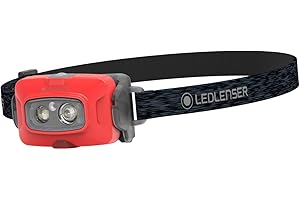 Ledlenser HF4R Core Rechargeable Head Torch LED 500lm, 5 Modes, Adjustable Focus, Up to 35hrs Runtime, Lightweight 72g, USB C, IP68 Waterproof, Headlamp for Camping, Hiking, Dog Walking, Running