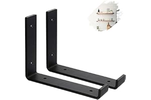 MLOQI 2 Escuadras Para Estanterias, Escuadras Metalicas, Soporte Baldas Pared, Escuadra Estanteria 0,5 cm de Espesor 20 cm