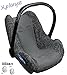 Produktbild Original DOOKY BabyFit ** UNIVERSAL Schonbezug / Ersatzbezug für 3 und 5 Punkt Gurt System ** Babyschale, Autositz wie z.B. für Maxi-Cosi, Cybex etc.** GREY LEAVES **