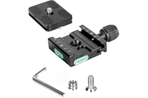 Koolehaoda 50mm Schnellwechselplatten Klemme Kompatibel mit Arca Swiss, Universal Quick Release Plate Adapter für DSLRs, Stative, Einbeinstative, Gimbals und Kugelköpfe