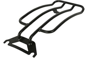 XMT-MOTOR Siège Solo Porte-bagage Noir pour Harley Davidson Touring Electra Glide Road King FLHT FLHR 1997-2005