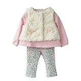 Arrowhunt Baby Girls Floral Tops Leggings Vest 3pcs Outfit Clothes Set