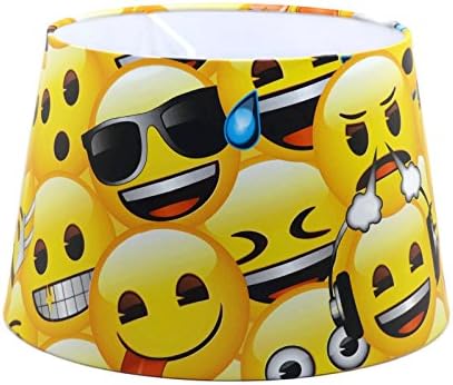 Emoji Lampshade or Ceiling Light Shade Large 13" DUAL PURPOSE Smiley Face Lamp Shade Boys Girls Children's Kids Bedroom Accessories