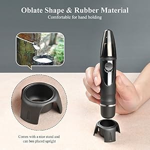 TOUCHBeauty Nose Trimmer, Ear Hair Trimmer Battery Operated Stainless Steel Dual-Edge Blades Facial Hair Groomer with… - Image 5