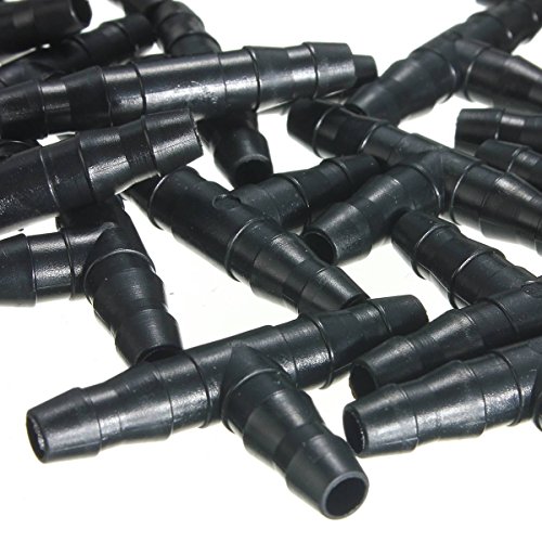 KING DO WAY 50x Bewaesserung Garten Sprinkler Micro Drip T-Stueck 3mm Reihentropfer Spruehduesen Pflanze OVP - 5