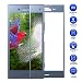 Produktbild MaxKu Sony Xperia XZ1 Panzerglas Schutzfolie, Full-Cover HD Displayschutzfolie 3D Vollbild Panzerglasfolie 9H Tempered Glass Hartglas, Glasfolie Handy Schutzglas Schutzfolie für Sony Xperia XZ1, Blau