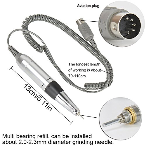 CoastCloud Nagelfrässer Maschine mit Zubehöre für Maniküre und Pediküre, Electric Nail Drill with Accessories, CE Bescheinigung, 220V Weiss - 2