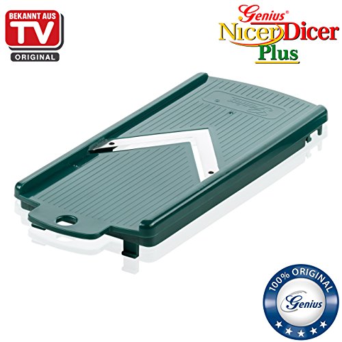 Genius Nicer Dicer Plus | Smaragd-Grün | 18 Teile | Alles-Schneider | Reiben | Hobeln | Würfeln | Schneid-Gerät | TV-NEU - 6