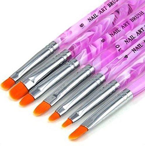 Professional UV Gel Nail Art Tips Builder Brush With 7 Sizes