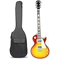 Mike Music 40inch Guitars OldLess/HB Deluxe Honeyburst Gloss Vintage Style Electric Guitar With Bag(Deluxe Electric Guitar, Sunburst)