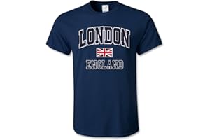 SNAPIT London England T-Shirt with Union Jack Souvenir Printed T-Shirt Kids and Adults Unisex Tees