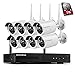 Produktbild SHEMSINZ 960P 8CH Kabellose Wireless Überwachungssystem NVR Recorder mit 8x960P Wifi IP Überwachungskameras für innen und außen Bereich,Unterstützung Fernzugriff über Smartphone/PC,1TB Festplatte