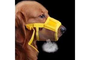 HMJMJC Muzzle for Large Dogs,Adjustable Dog Muzzle,Dog Muzzles to Prevent Biting,Breathable Mesh with Soft Padding (Black, XL)