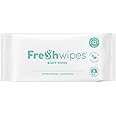 FreshWipes Unscented Antibacterial Body Wipes For Adults 1 Pack (12 Wipes) - Extra Large Biodegradable Wet Wipes - Dermatologically Tested & Suitable for the Elderly or Disabled - Great for Camping