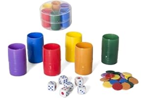 Gerimport Fichas Parchis para 6 Jugadores Plastico Diametro 8cm