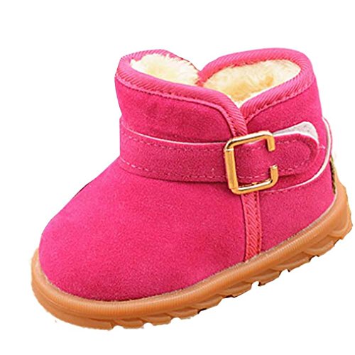 Warm Schneestiefel, Zolimx Winter Baby Kind Art Baumwolle Stiefel (23, Khaki) Hot Pink