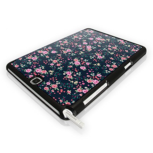 igadgitz ‚Designer Kollektion‘ Pink Rosen Blumen PU Ledertasche Hülle Smart Cover für Samsung Galaxy Tab A 9.7″ SM-T550 mit Multi-Winkel Betrachtungs + Auto Sleep/Wake + Displayschutzfolie - 8