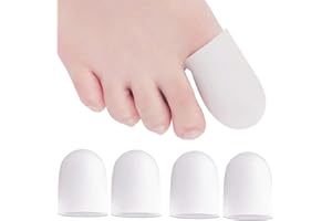 FEIFANSHOP 4 protège orteils, Capuchon Orteils, Protection Orteil Silicone, Respirants Capuchons Pour Gros Orteils Pour Les Maïs, Les Cloques, Les Ongles Manquants Ou Incarnés
