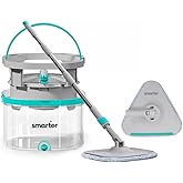 SMARTER Aqua Max &Ouml;ZEL SERİ Temiz &amp; Kirli Suyu Ayırma &Ccedil;ift Kova &Uuml;&ccedil;gen Aparat Temizlik Seti Mop Paspas