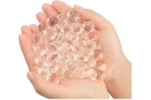 ICOOLIO Perlas de agua grandes para decoración, para plantas, perlas de agua, perlas de agua de colores, juego XXL, bolas de agua para perlas de agua de flores, bolas de gel Aqualinos (blanco