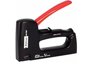 Petrus Grapadora petrus clavadora 295 top bricolaje cuerpo de plastico ajuste de potencia utiliza grapas nº530 y clavos nº8