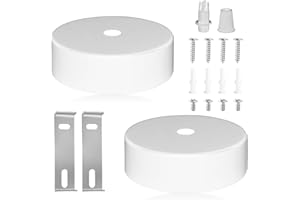 mizikuu 2 Pezzi Rosone Lampadario Soffitto, 80 x 30 mm Rosone Soffitto Metallo Con accessori Di Montaggio, Lampada a Baldacchino, Per Lampadari, Applique e Plafoniere Di Ristoranti, Case e Hotel