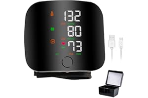 SGZIOO Tensiomètre Poignet, Tension Artérielle Poignet Fonction Mémoires, Tensiomètre Mesure Entièrement Automatique de la Tension Artérielle Du Pouls, 13,5 à 19,5 cm, Portable et Facile à Utiliser