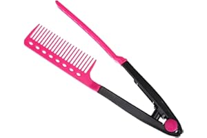 FILFEEL Peine Alisador Peines de Cepillo para Cabello Salon Peluquería Alisador de Cabello Peine Recto en Forma de V para Cabello Nudoso, Peine de pelo Peinado Corte Flequillo Lacio Herramienta Estilo