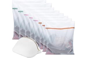 GEEKEO Filet Linge Machine à Laver Sous Vetement Lot de 9 Sac à Linge Voyage, Sac Filet de Lavage à Linge, Réutilisable Super Résistant à L'usure Sac à Linge à Mailles Pour Blouse, Chaussure, Lingerie