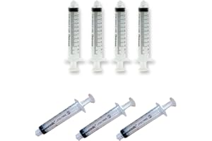 WELLNESS & CARE Jeringuillas desechables de 10ml sin aguja. Jeringuillas 10ml luer lock sin aguja pack de 10 unidades de jeringuillas. 2-30