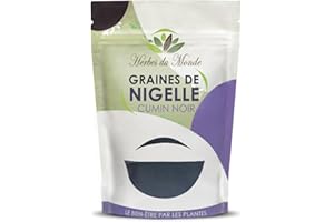 Herbes du Monde - Graine de Nigelle - Cumin noir - Nigella Sativa - Multiples bienfaits pour l'organisme - Naturelle et Authentique de haute qualité - 1 sachet de 200g