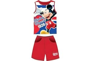arlis Ensemble T-Shirt avec Short Mickey Disney l'image est imprimée à l'avant Col Rond. Matière: 100% Coton