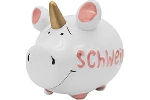 KCG Kleinschwein Keramik Sparschwein SCHWEINHORN/ca. 12.5 cm x 9 cm