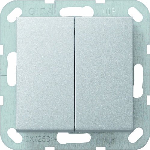Preisvergleich Produktbild Gira 012826 Tastschalter Wechsel System 55, alu